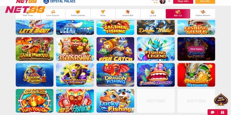 Game bắn cá đổi thưởng uy tín nhất thị trường tại Net88 8 Danh sách game bắn cá đổi thưởng uy tín nhất