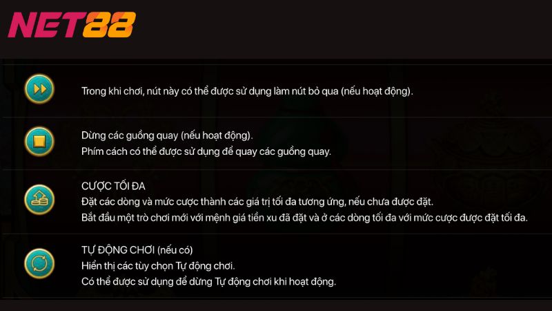 Các thao tác chơi trong game