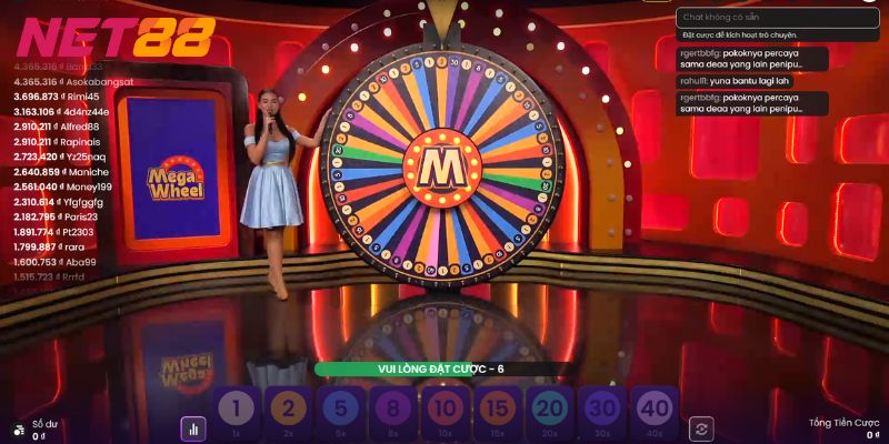 Mega Wheel Cách để tham gia chơi Mega Wheel tại NET88