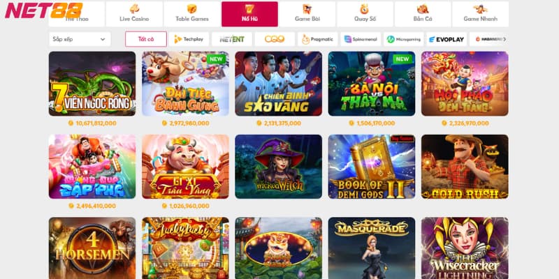 Nhà cái casino uy tín Net88 Nhà cái Net88 cung cấp những trò chơi nào?