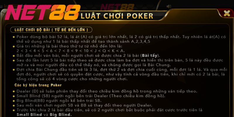 Hướng dẫn cách chơi Poker trực tuyến cực chuẩn chỉnh