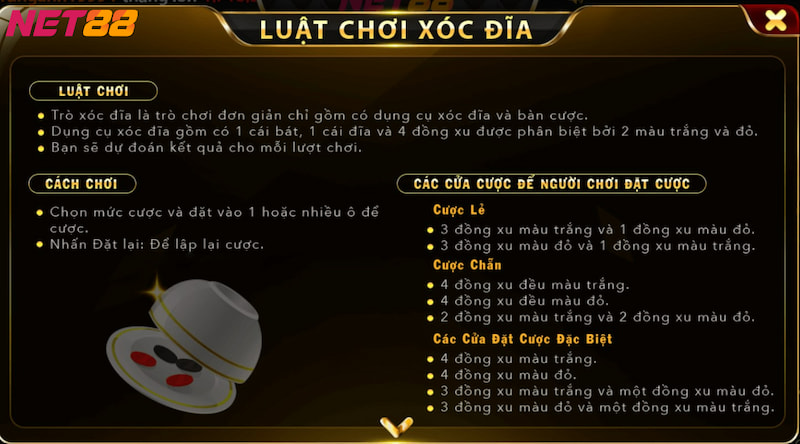 Xóc Dĩa Hướng dẫn chi tiết từ A đến Z về luật chơi xóc dĩa online