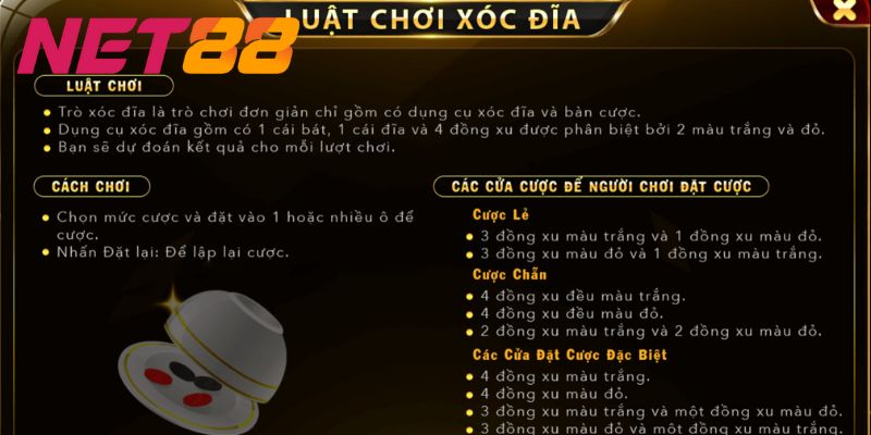 xóc đĩa trực tuyến Giới thiệu luật chơi xóc đĩa trực tuyến siêu chi tiết